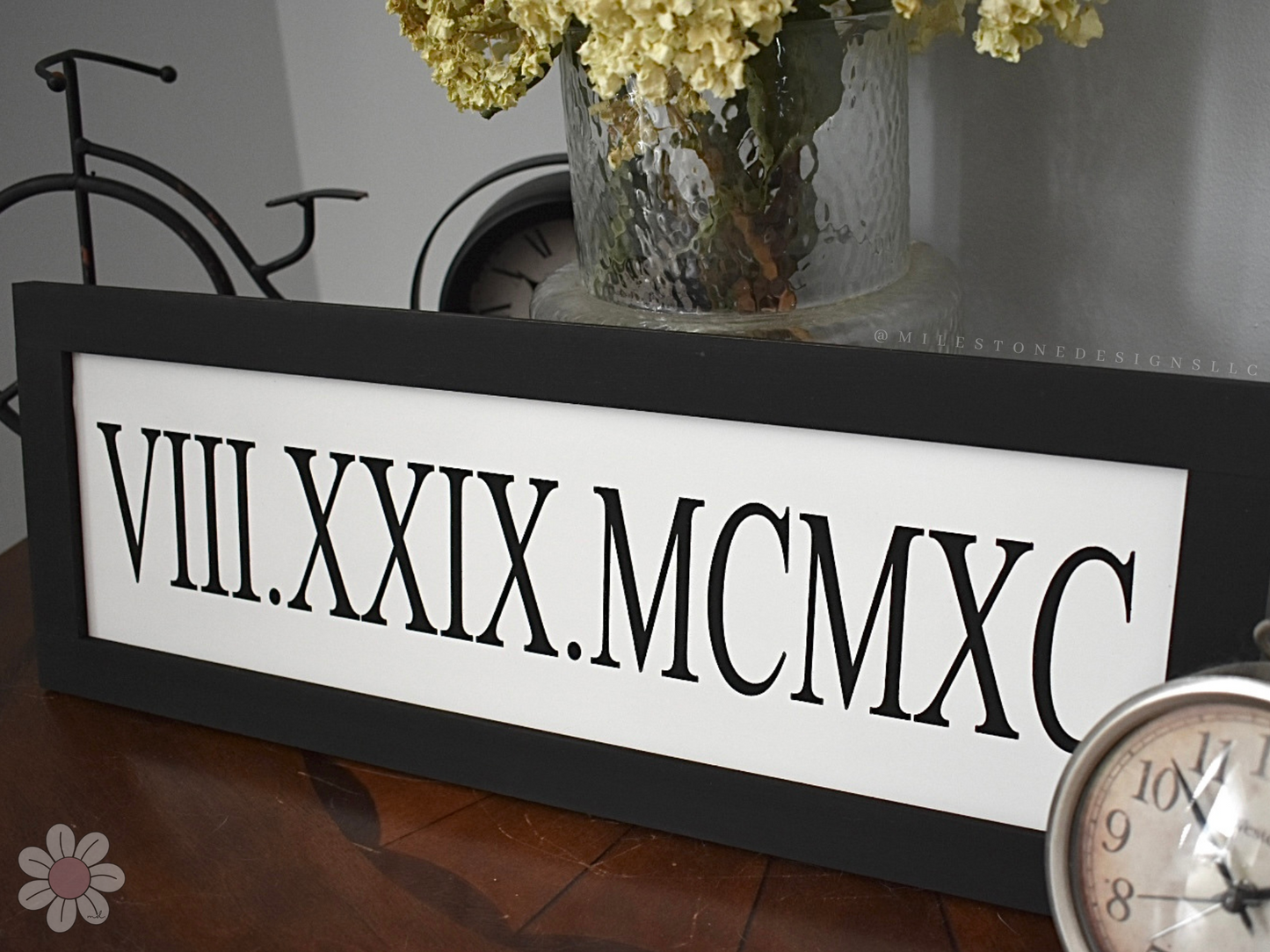 Custom Roman Numeral Anniversary Wedding Date Home Sign, Personalzied Wedding Gifts & Anniversary Gifts