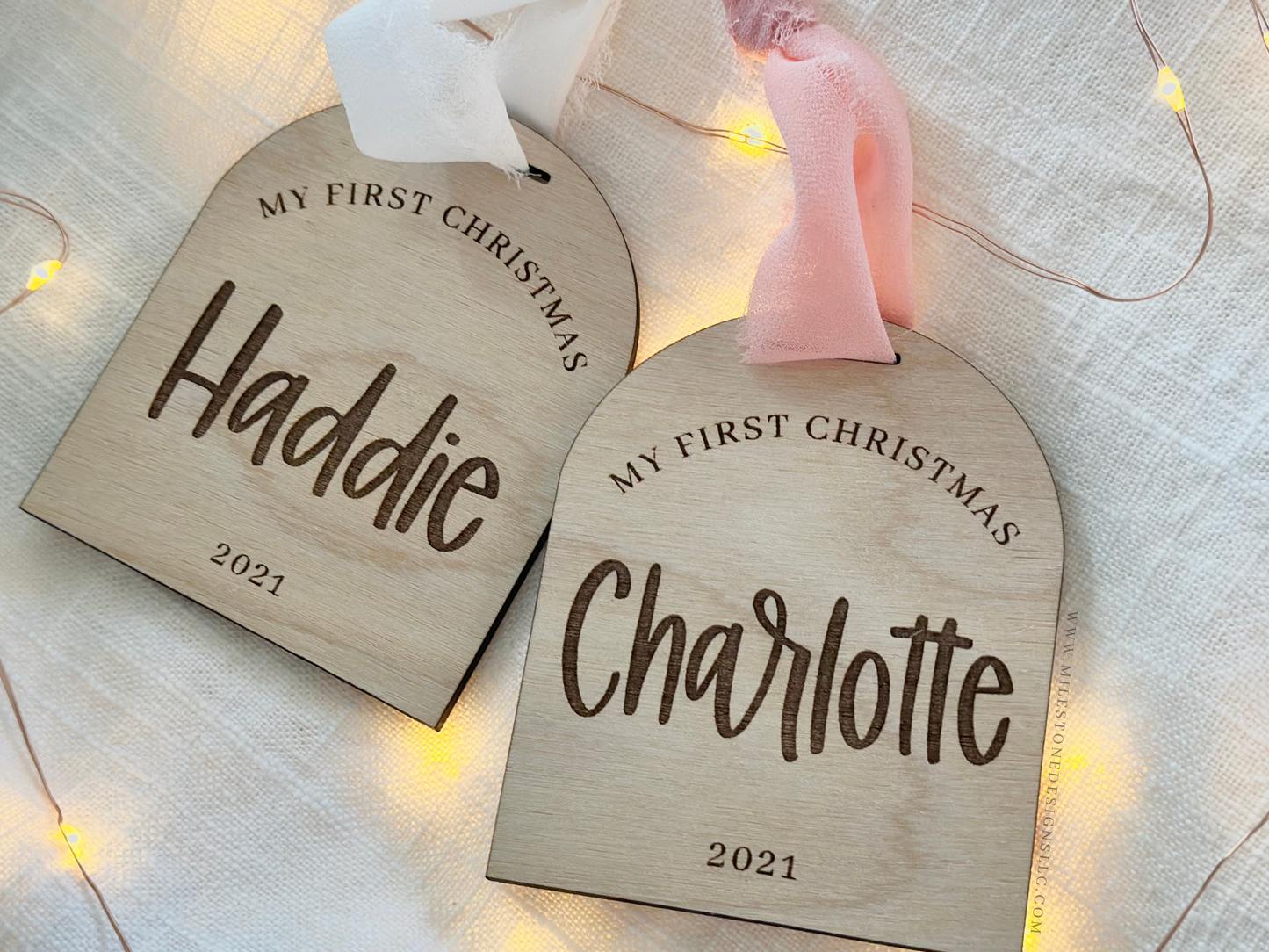 Baby's First Christmas Personalized Wooden Ornament