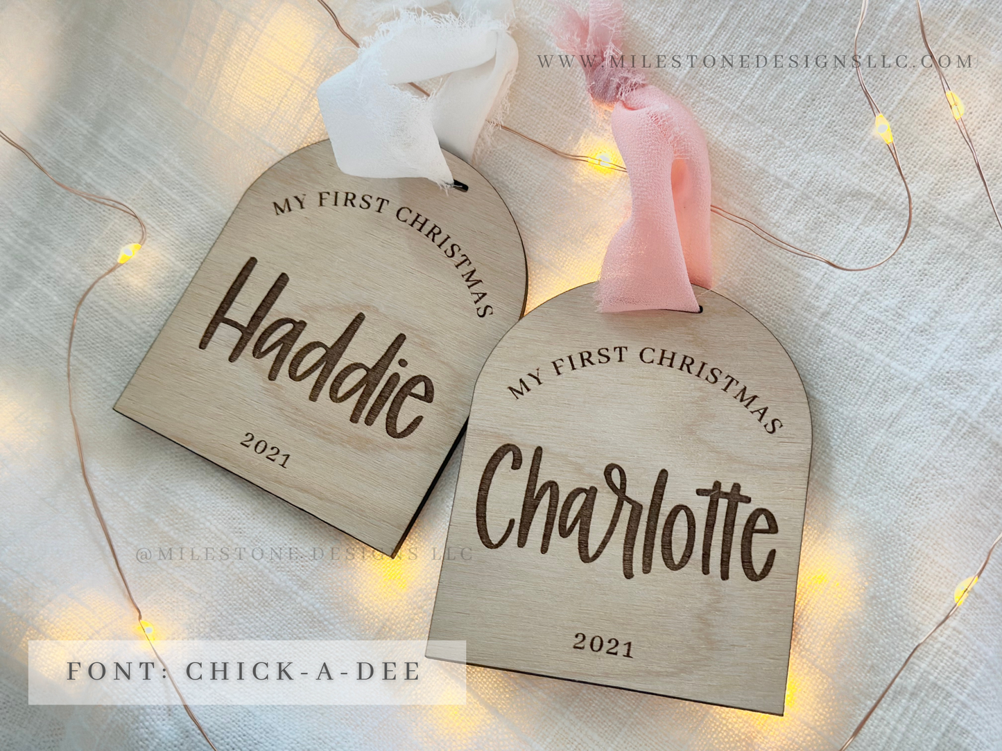 Baby's First Christmas Personalized Wooden Ornament