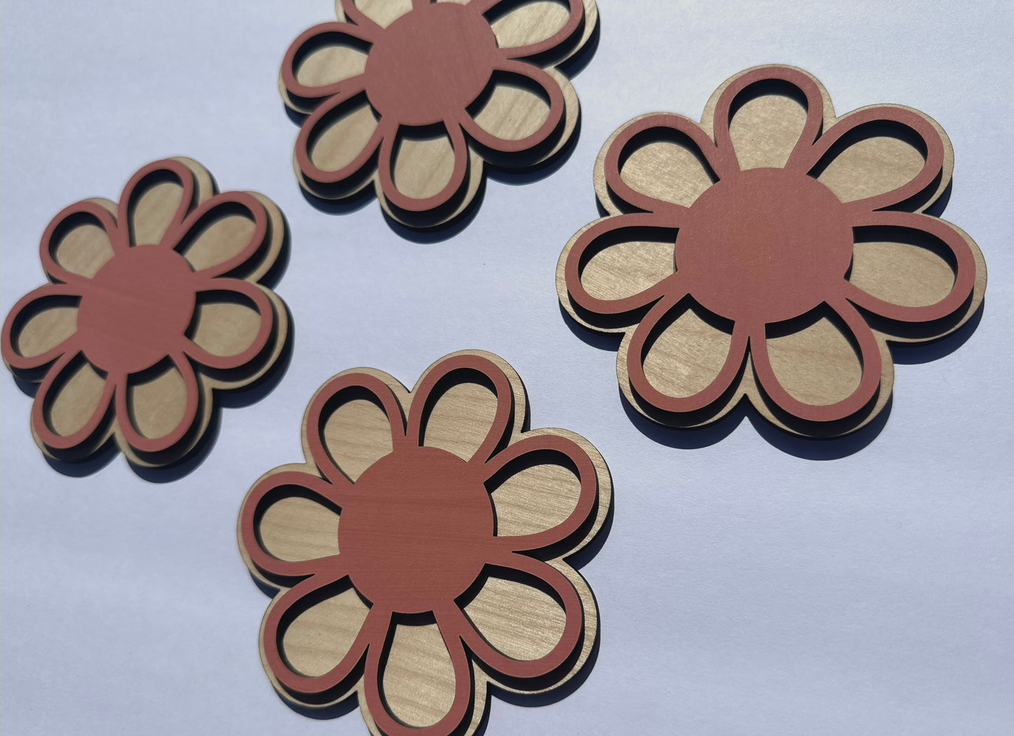 Floral Nursery Wooden Daisy Decals