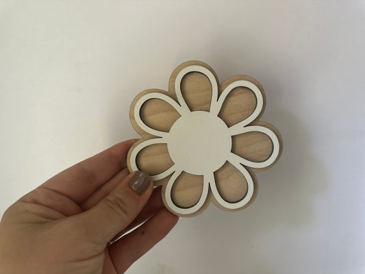 Floral Nursery Wooden Daisy Decals