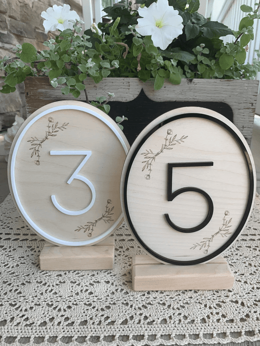 Vintage Inspired Wedding Table Numbers