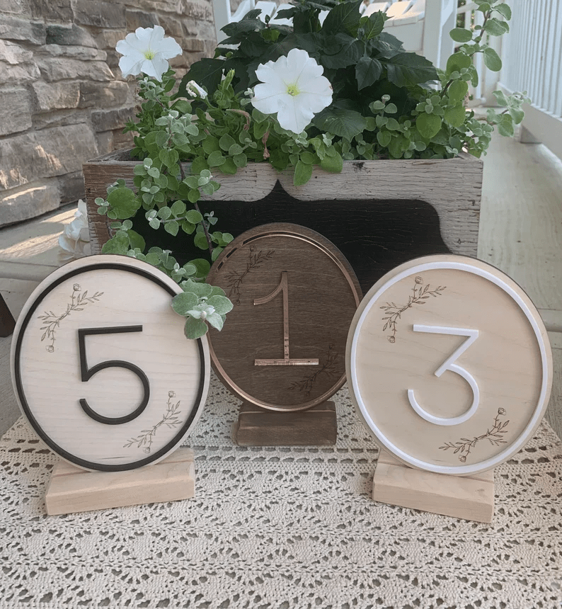 Vintage Inspired Wedding Table Numbers