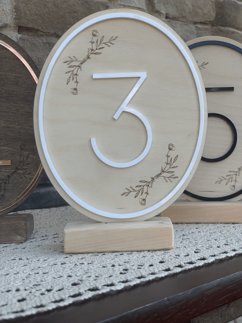 Vintage Inspired Wedding Table Numbers