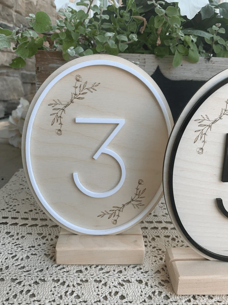 Vintage Inspired Wedding Table Numbers