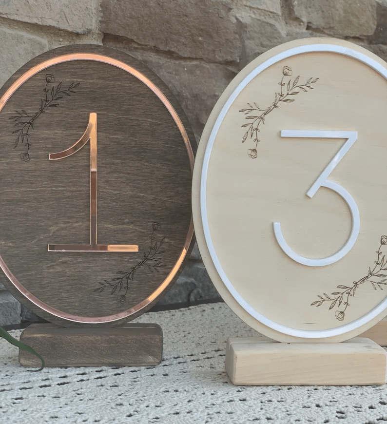 Vintage Inspired Wedding Table Numbers