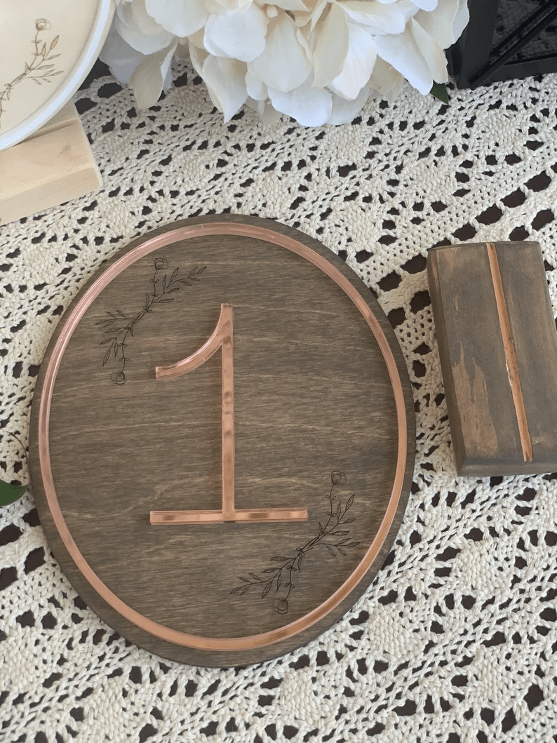 Vintage Inspired Wedding Table Numbers