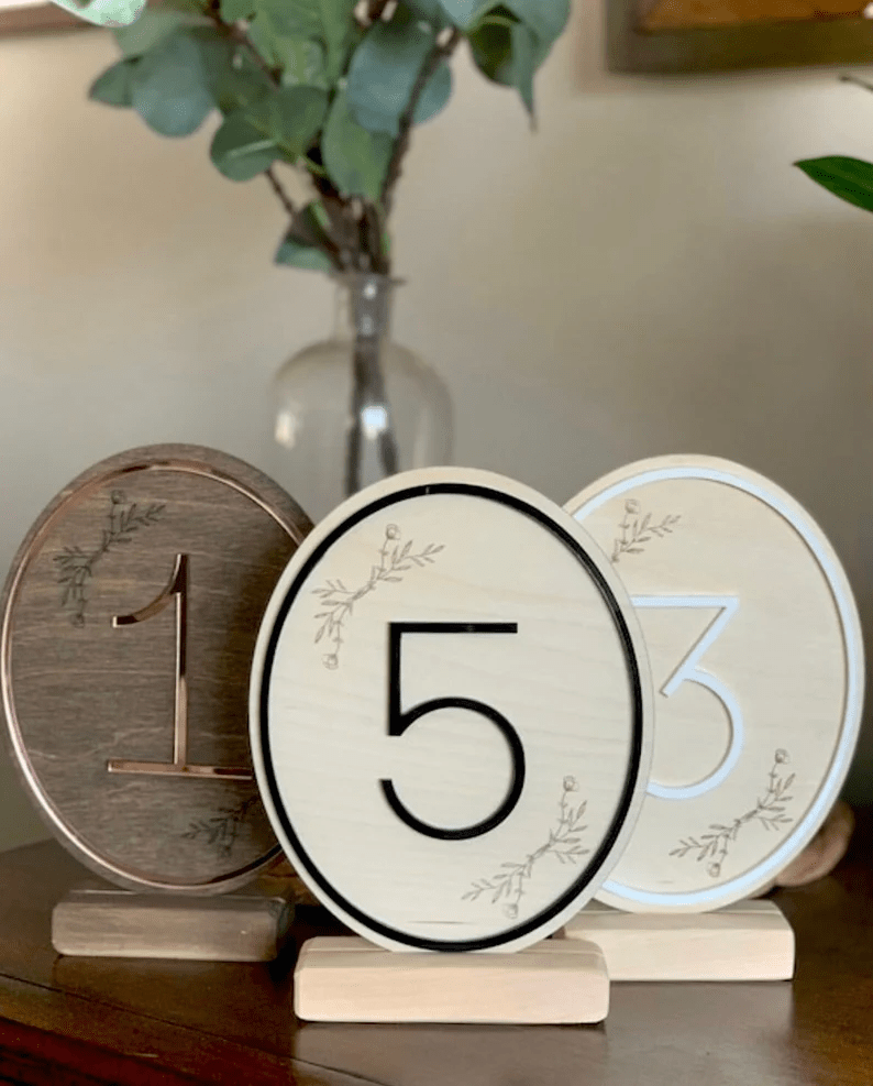 Vintage Inspired Wedding Table Numbers