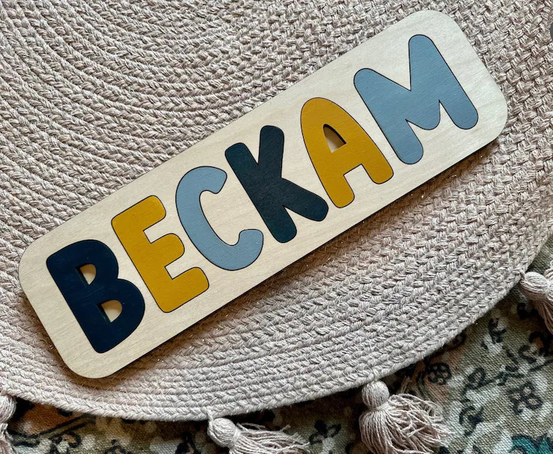 Custom Toddler Name Puzzle Personalized Wood Name Puzzle Name Recognition Montessori Gift